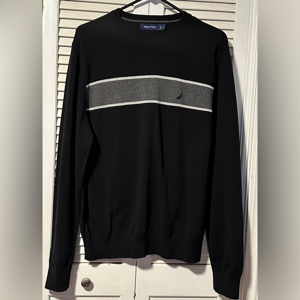 Náutica Black Crew Neck Sweater Men’s Large